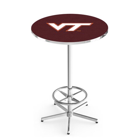 Holland Bar Stool Co 42" Chrome Virginia Tech Pub Table L216C4228VATech
